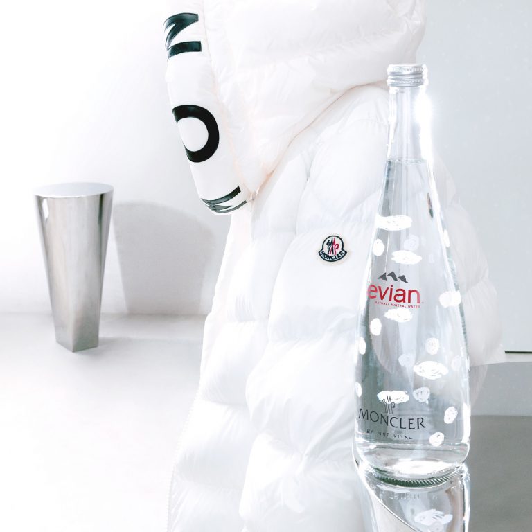 evian collaborates with Moncler to release a new limited-edition bottle designed by artist Not Vital