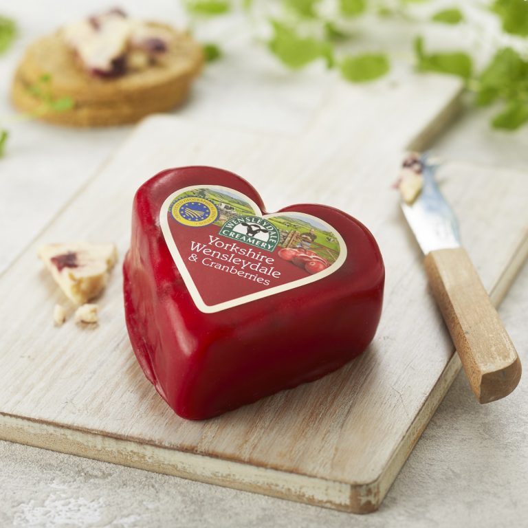 The Wensleydale Creamery launches new heart shaped truckle for all-year-round gifting