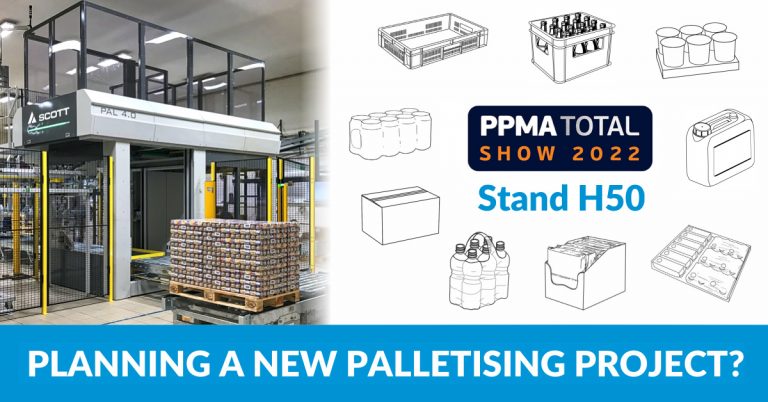 Visit SCOTT at the PPMA Total Show to discuss your next palletising project