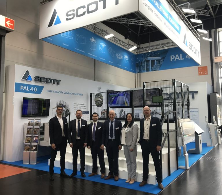 Interpack 2023 opens its gates with the Scott team ready to help with your new palletising projects