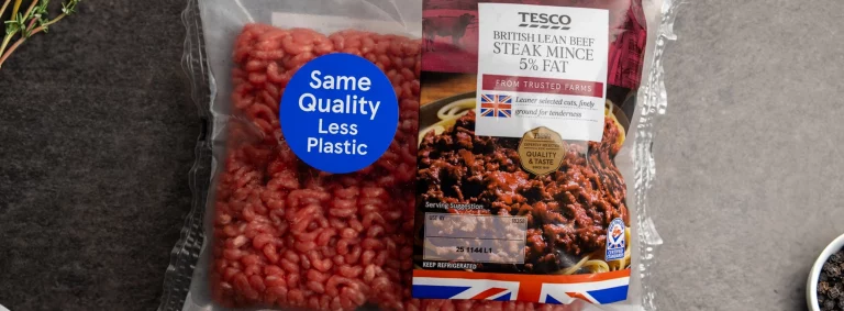 Tesco trials fresh mince ‘pillow packs’ that use less plastic