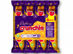Mondelēz and Tesco trial innovation on Cadbury Crunchie multipacks to reduce plastic packaging